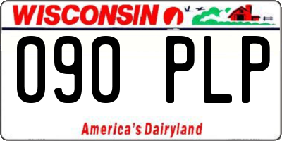 WI license plate 090PLP