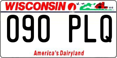 WI license plate 090PLQ