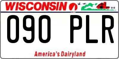 WI license plate 090PLR