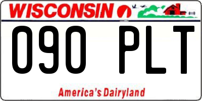 WI license plate 090PLT