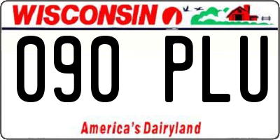 WI license plate 090PLU
