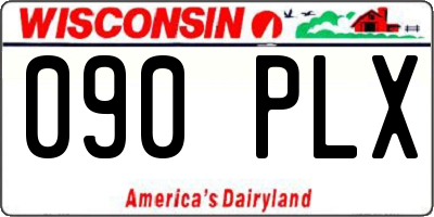 WI license plate 090PLX