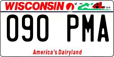 WI license plate 090PMA