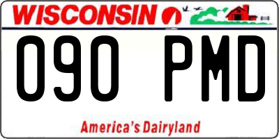 WI license plate 090PMD