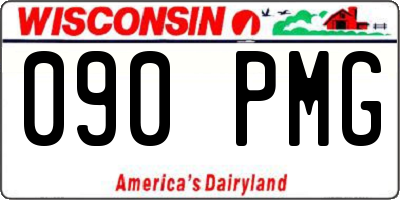 WI license plate 090PMG