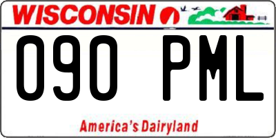 WI license plate 090PML