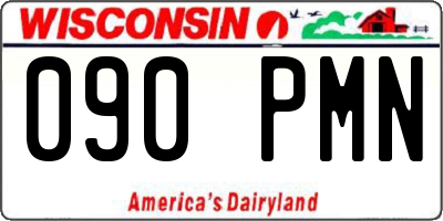 WI license plate 090PMN