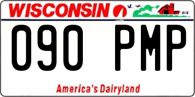 WI license plate 090PMP