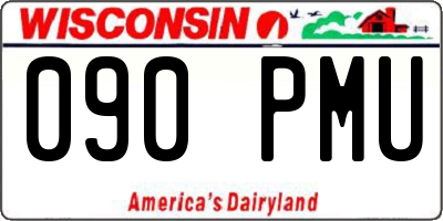 WI license plate 090PMU