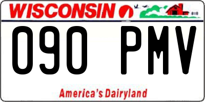 WI license plate 090PMV