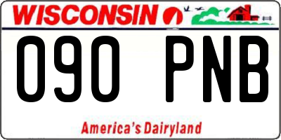 WI license plate 090PNB