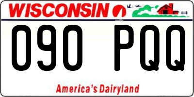 WI license plate 090PQQ