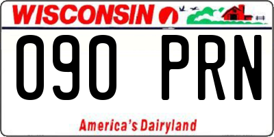 WI license plate 090PRN