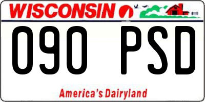 WI license plate 090PSD