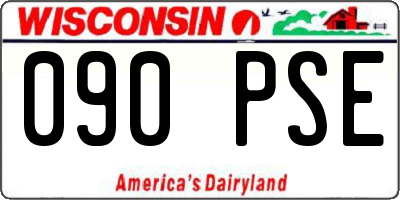WI license plate 090PSE