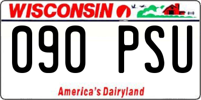WI license plate 090PSU