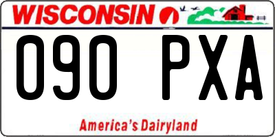 WI license plate 090PXA