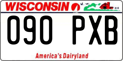 WI license plate 090PXB