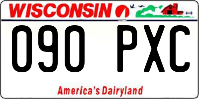 WI license plate 090PXC