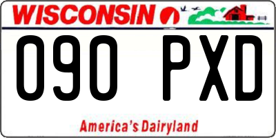 WI license plate 090PXD