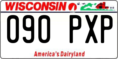 WI license plate 090PXP