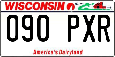 WI license plate 090PXR