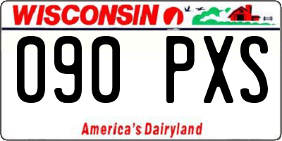 WI license plate 090PXS