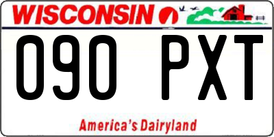 WI license plate 090PXT