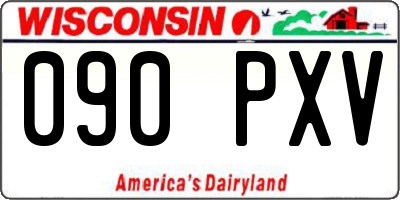 WI license plate 090PXV