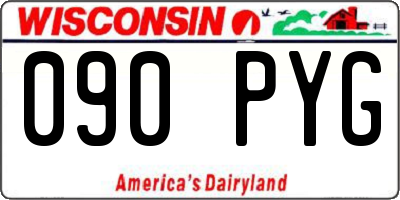 WI license plate 090PYG