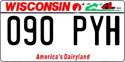 WI license plate 090PYH