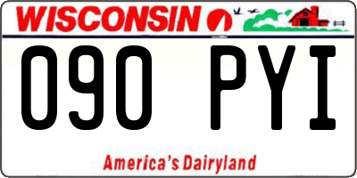 WI license plate 090PYI