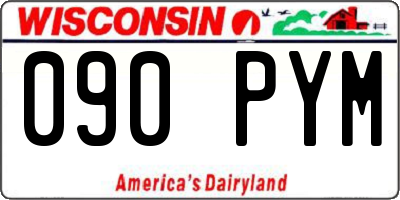 WI license plate 090PYM