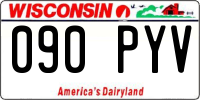 WI license plate 090PYV