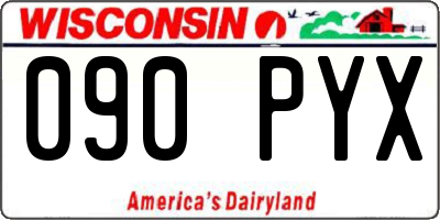 WI license plate 090PYX