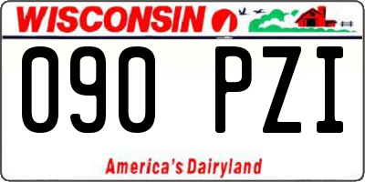 WI license plate 090PZI