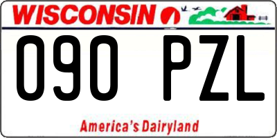WI license plate 090PZL