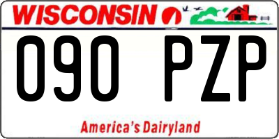 WI license plate 090PZP