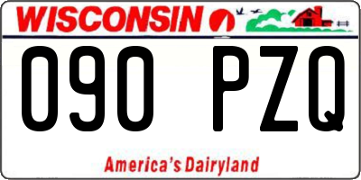 WI license plate 090PZQ
