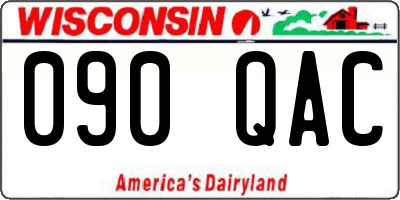 WI license plate 090QAC