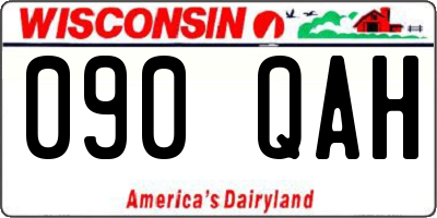 WI license plate 090QAH