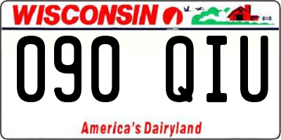 WI license plate 090QIU