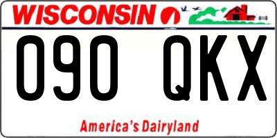 WI license plate 090QKX