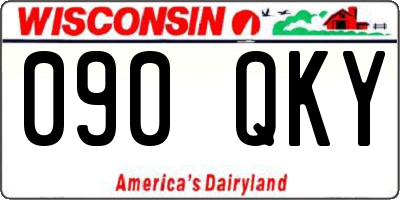 WI license plate 090QKY