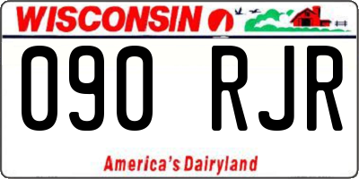 WI license plate 090RJR