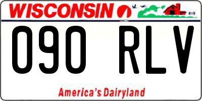 WI license plate 090RLV