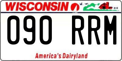 WI license plate 090RRM