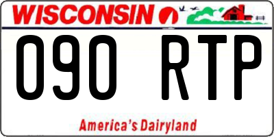 WI license plate 090RTP