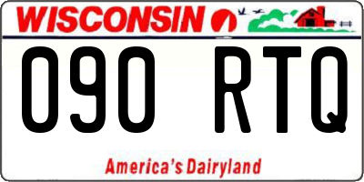 WI license plate 090RTQ