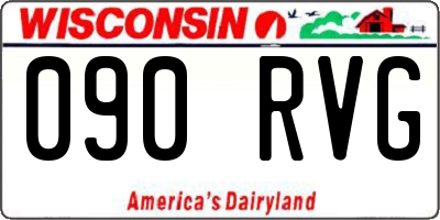 WI license plate 090RVG